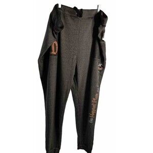 3X Disney Parks Gray woman sweatpants cotton/polyester with pockets machine wash